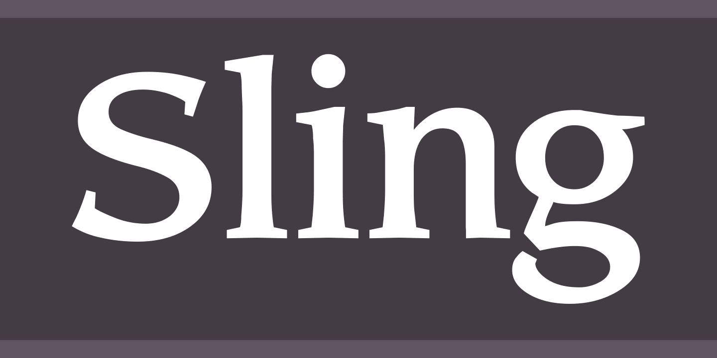 Przykład czcionki Sling Regular